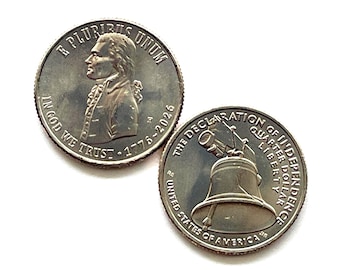 2026 P&D Declaration of Independence Quarter Set - Semi Quincentennial Quarters  1776 - 2026  - BU - Philadelphia and Denver Mints