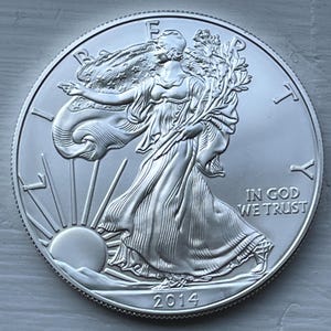 2014 American Silver Eagle - 1 Ounce Fine Silver - No Mint Mark - Brilliant Uncirculated