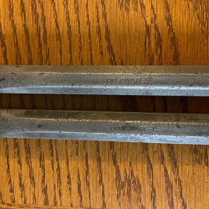 Vintage Delaware C Masonry Chisels -  Set of Two 7.25&quot; Stone Chisels - Masonry/Brick/Stone Tools - Made in USA