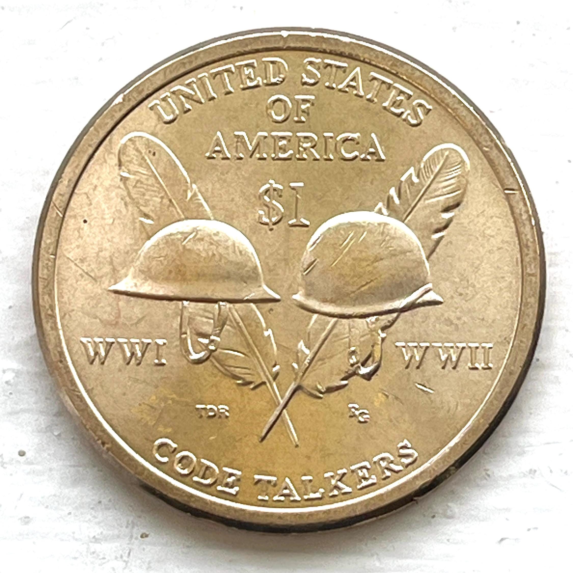 2016 P Native American Dollar Coin - Code Talkers of WWI and WWII