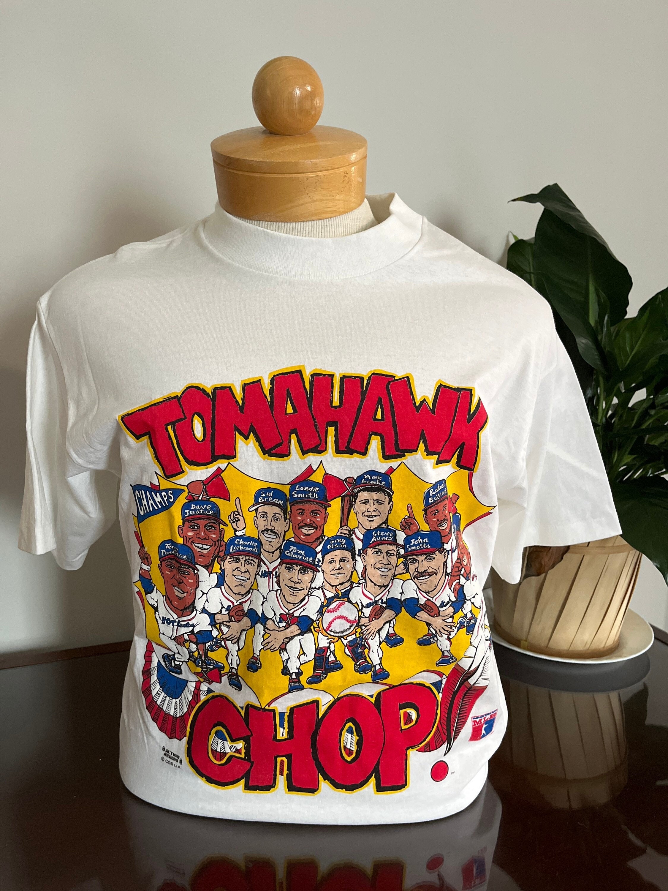 Atlanta Braves Tomahawk Chop Tee Shirt From the 90's 