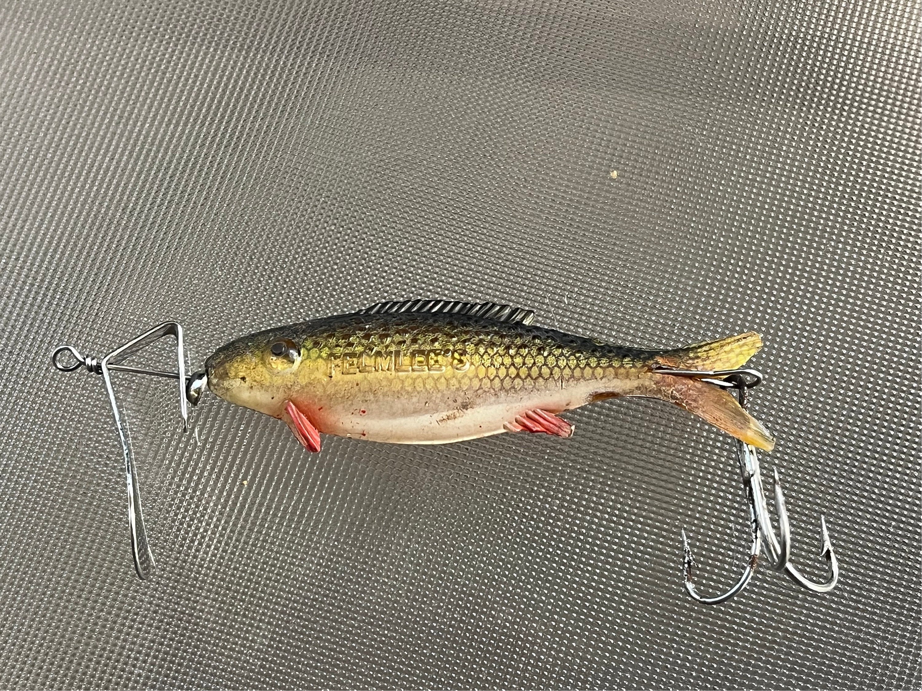 felmlee fishing lures Vintage Bullhead Catfish Lure For Sale known Spanish mackerel catcher Felmlee Lures Sinking Bass Curltail