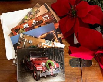 Tarjetas navideñas del rancho Ronald Reagan - Juego de 7 tarjetas diferentes con sobres - Fundación Young America - Recuerdos presidenciales