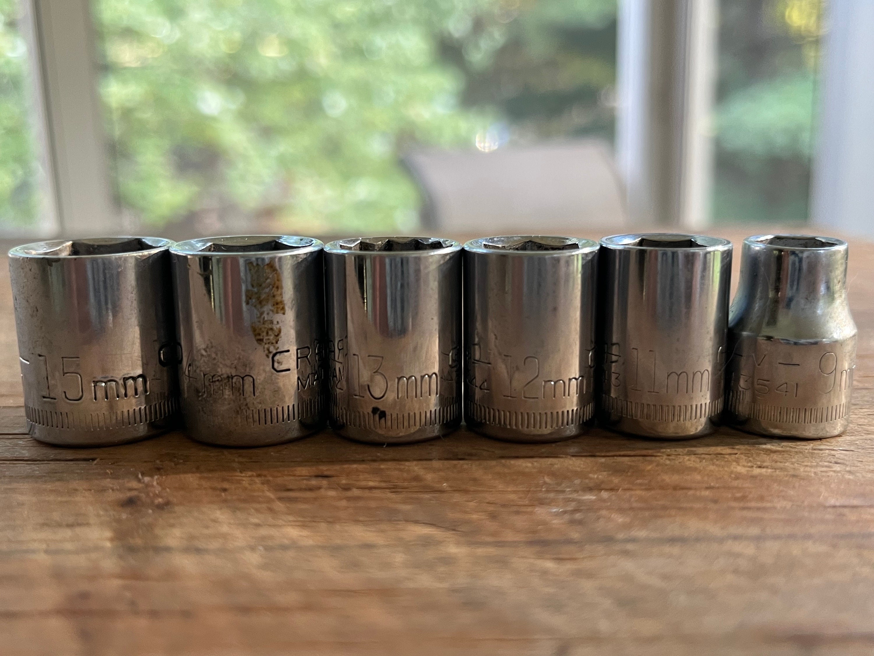 Vintage Craftsman 3 8 Drive SAE 8 Pc Metric Socket Set Mixed Set With 7 Six Pt. and 1 Twelve Pt Sockets Made in USA Etsy