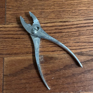 VINTAGE SNAP-ON 7-1/2 137CP SLIP JOINT PLIERS Underlined Logo