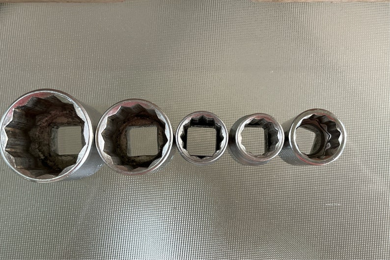 Vintage Craftsman 1/2” Drive Socket Set - 12 Point 5 Piece Mixed Set ...