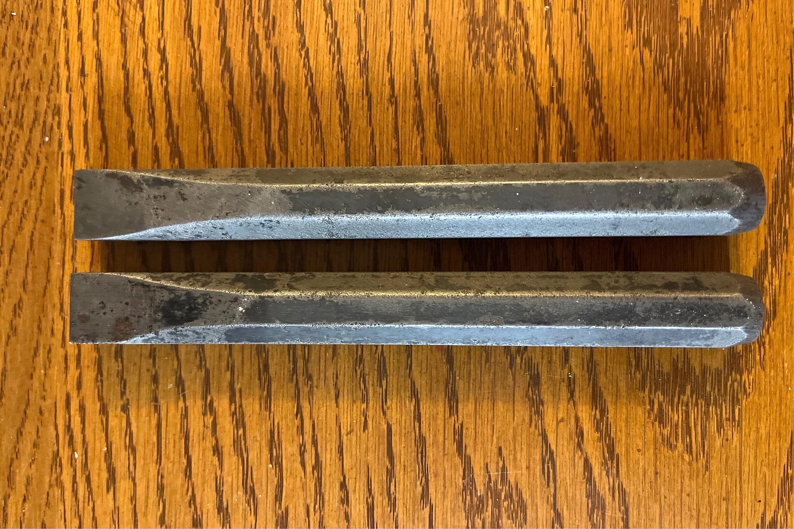 Vintage Delaware C Masonry Chisels - Set of Two 7.25" Stone Chisels ...