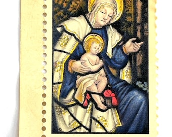 Sello navideño estadounidense de 15 centavos de 1980 - Vitral de la Epifanía - Scott #1842