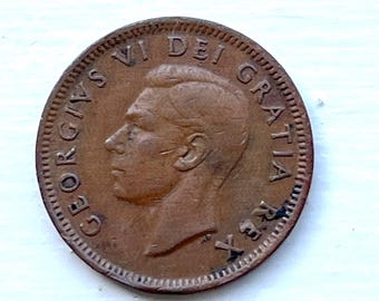 1950 Canada One Cent - Maple Leaf - King George VI - Circulated - Etsy