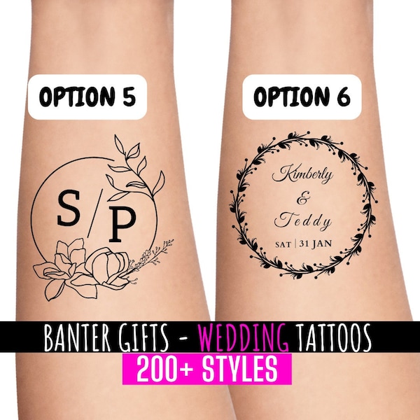 Temporary Wedding Favour Tattoos | Stag Do | Groom and Bride Tattoo | Hen Party Tattoos | Groom Goals | #Groomgoals | Personalised Tattoos |