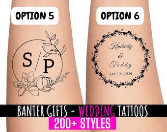 Temporary Wedding Favour Tattoos | Stag Do | Groom and Bride Tattoo | Hen Party Tattoos | Groom Goals | #Groomgoals | Personalised Tattoos |