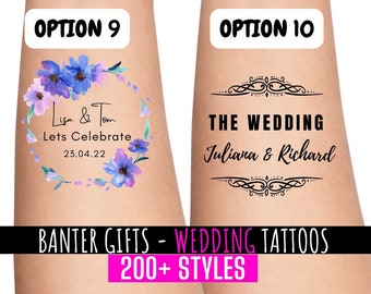 Temporary Wedding Favour Tattoos | Stag Do | Groom and Bride Tattoo | Hen Party Tattoos | Groom Goals | #Groomgoals | Personalised Tattoos |