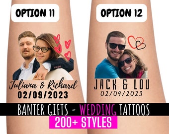 Temporary Wedding Favour Tattoos | Stag Do | Groom and Bride Tattoo | Hen Party Tattoos | Groom Goals | #Groomgoals | Personalised Tattoos |