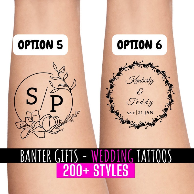 Temporary Wedding Favour Tattoos Stag Do Groom and Bride Tattoo Hen Party Tattoos Groom Goals Groomgoals Personalised Tattoos image 7