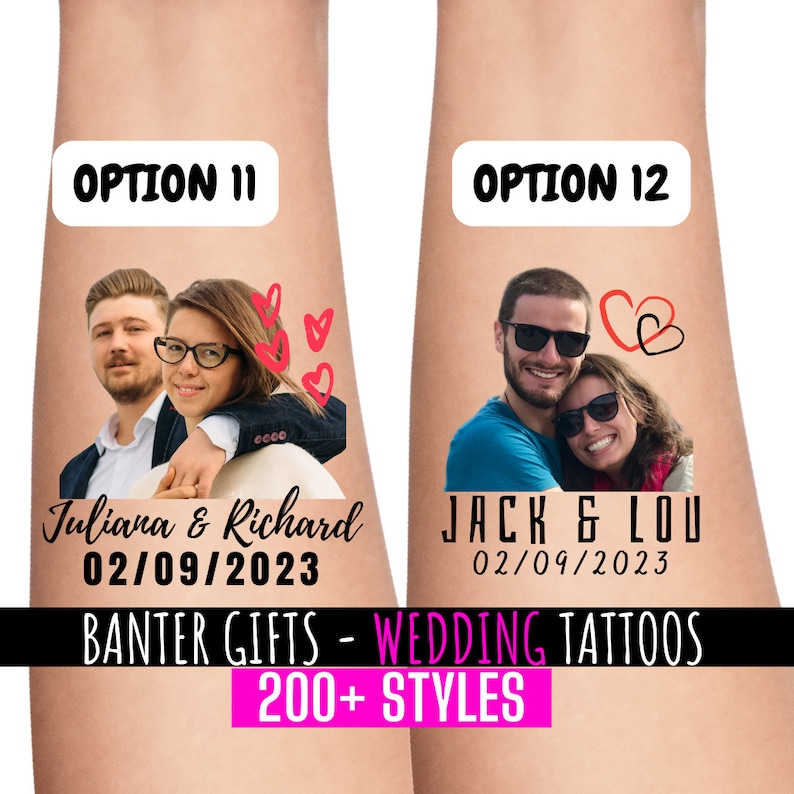Temporary Wedding Favour Tattoos Stag Do Groom and Bride Tattoo Hen Party Tattoos Groom Goals Groomgoals Personalised Tattoos image 3
