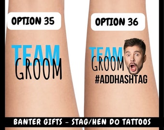 Temporary Stag Do | Happy Birthday Tattoo | Hen Party Tattoos | Groom Goals | #Groomgoals | Personalised Tattoos | Bachelorette Hen Favours