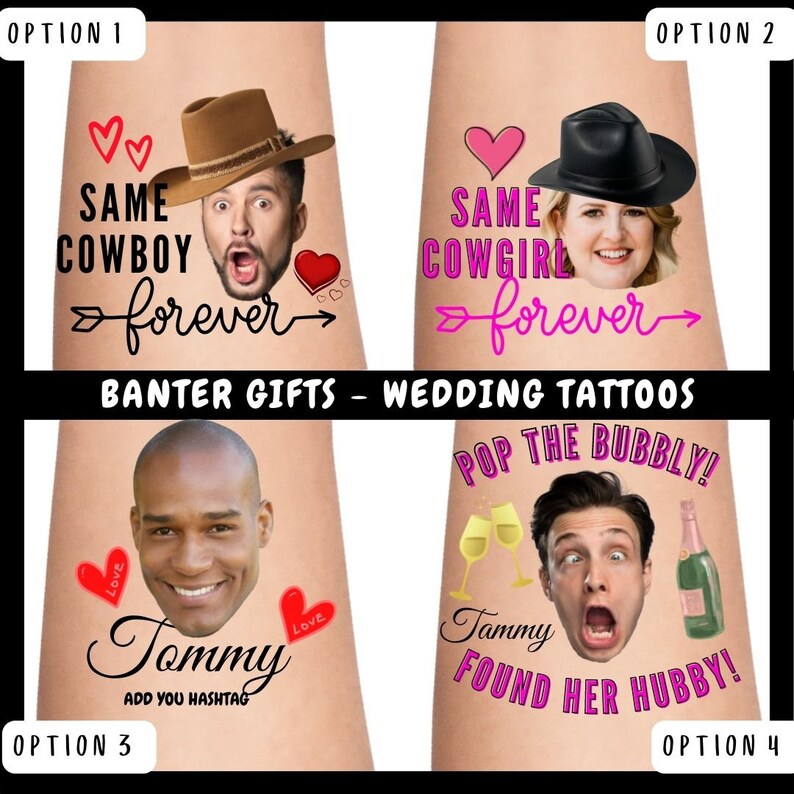 Personalised Temporary Tattoos for Your Stag Do, Wedding Favours