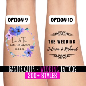 Temporary Wedding Favour Tattoos Stag Do Groom and Bride Tattoo Hen Party Tattoos Groom Goals Groomgoals Personalised Tattoos image 2