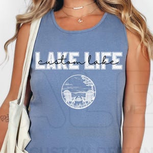 Custom Lake Life Comfort Colors® Tank Top, Personalized Lake Shirt, Lake House Gift, Lake Lover Shirt, Lake Camping Shirt, Lake Vacation Tee