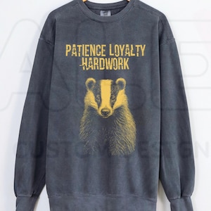 Halftone Vintage Wizarding School House Comfort Colors® Sweatshirt, Universal Vacation Sweater, Wizard World, Vintage Wizard Houses Sweater