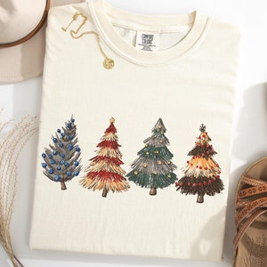 Christmas Trees Comfort Colors® Wizarding School House T-Shirt, HP House Shirt, Universal Vacation T-Shirt, Wizard World Gift Shirt