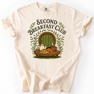 Comfort Colors® Second Breakfast Club Shirt, Grey Wizard Shirt, Fantasy Movies, Fantasy Book Lover Tee, Vintage Bookish Shirt, Elves Shirt