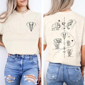 Pocket Line Art Elephant Minimalist Comfort Colors® Shirt, Animal Lover Shirt, Safari Animals, Gifts For Elephant Lover, Wildlife Shirt
