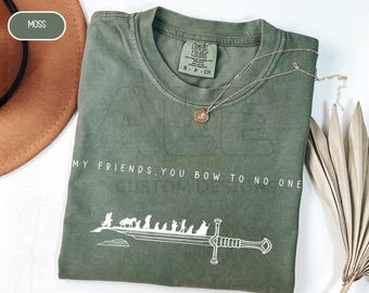 You Bow To No One Comfort Colors® Shirt, Grey Wizard Shirt, Fantasy Movies, Fantasy Book Lover Tee, Vintage Bookish Shirt, Elves T-Shirt
