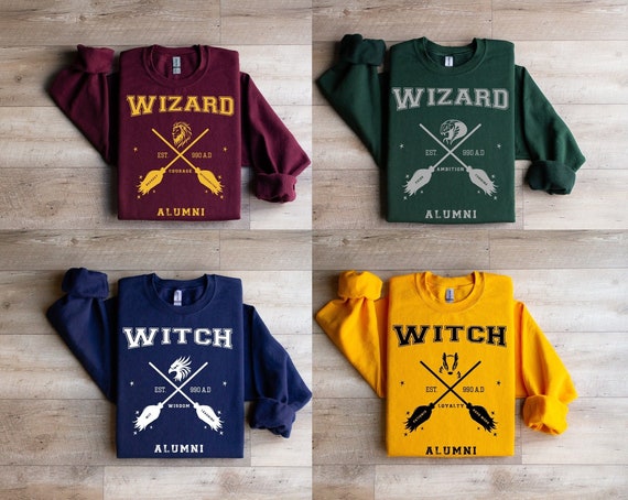 Wizarding School House Sweatshirt HP House Sweatshirt Universal Vacation Sweatshirt Wizard World Gift Wizard House Alumni Sweatshirt Etsy