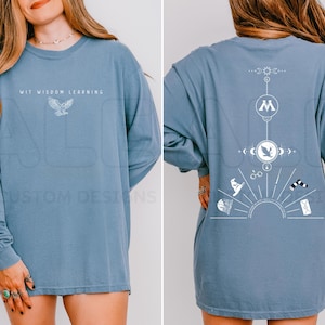 Chronos Portal Wizarding School House Long Sleeve Comfort Colors® Shirt, HP House Shirt, Epic Universal Vacation Shirt, Wizard House Shirt