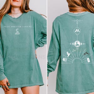 Chronos Portal Wizarding School House Long Sleeve Comfort Colors® Shirt, HP House Shirt, Epic Universal Vacation Shirt, Wizard House Shirt