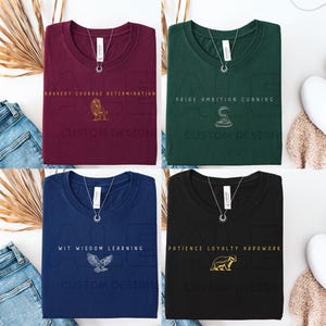 Bella Canvas Zaubererschulhaus T-Shirt, HP Haus Shirt, Episches Universal Urlaub T-Shirt, Zaubererwelt Geschenk, Zaubererhäuser Shirt