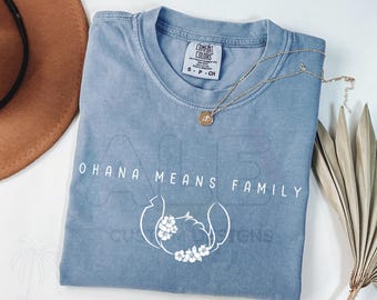 Comfort Colors® Retro Stitch Ohana Means Family Shirt, Family Vacation Shirt, Vintage Stitch Shirt, Family Vacation Matching Shirt