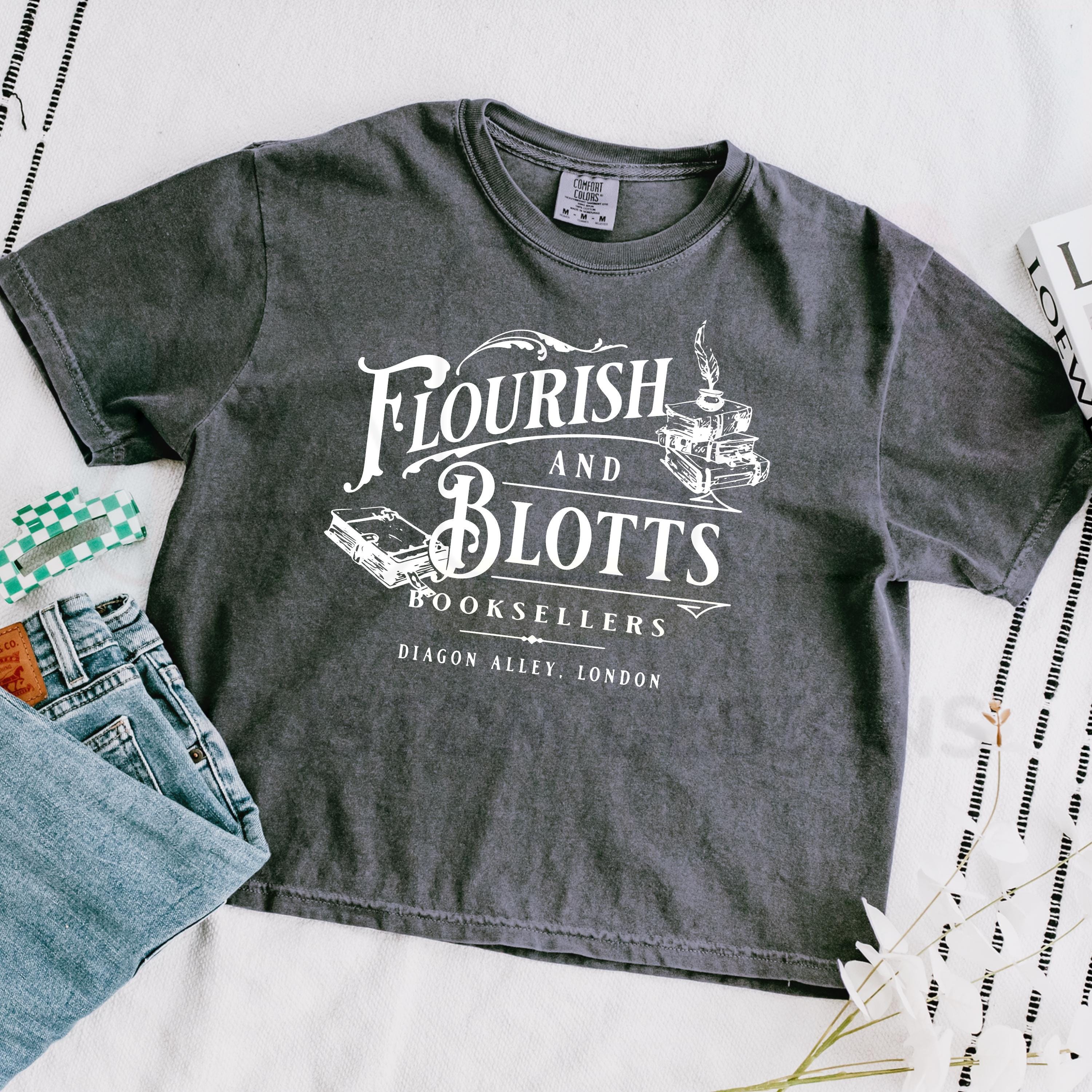 Discover Comfort Colors Women's Boxy Tee Wizard Book Shop, Wizarding School House Shirt, Universal Vacation Shirt