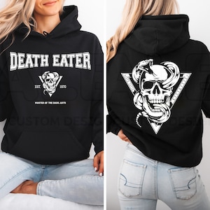 Wizard Death Eater Hoodie Sweatshirt, HP House Sweatshirt, Universal Vacation Hoodie Sweater, Wizard World Gift, Morsmordre Dark Arts Hoodie