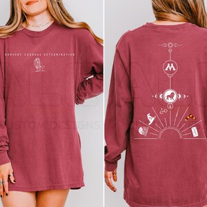 Chronos Portal Wizarding School House Long Sleeve Comfort Colors® Shirt, HP House Shirt, Epic Universal Vacation Shirt, Wizard House Shirt