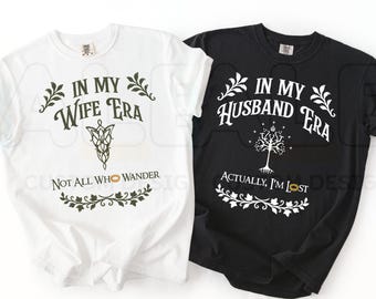 Comfort Colors® Anniversary Couple Wife and Husband Matching Shirt, Groom and Bride Fantasy Book Lover Tee, Grey Wizard Shirt, Bookish Shirt