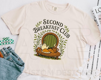 Comfort Colors® Women's Boxy Tee Second Breakfast Club, Grey Wizard Shirt, Fantasy Movies, Fantasy Book Lover Tee, Bookish Shirt