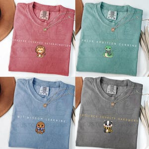 Cute Wizarding School House Comfort Colors® Shirt, HP House Shirt, Universal Vacation Shirt, Wizard World Gift, Vintage Wizard Houses Shirt
