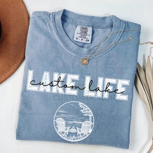Custom Lake Life Comfort Colors® Shirt, Personalized Lake Shirt, Lake House Gift, Lake Lover Shirt, Lake Camping Tshirt, Lake Vacation Tee