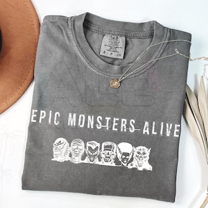 Vintage Monsters Dark Universe Comfort Colors® Shirt, Retro Monsters Universal Shirt, Universal Vacation Trip T-Shirt, Horror Universe Shirt