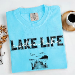 Custom Lake Life Comfort Colors® Shirt, Personalized Lake Shirt, Lake House Gift, Lake Lover Shirt, Lake Camping Tshirt, Lake Vacation Tee