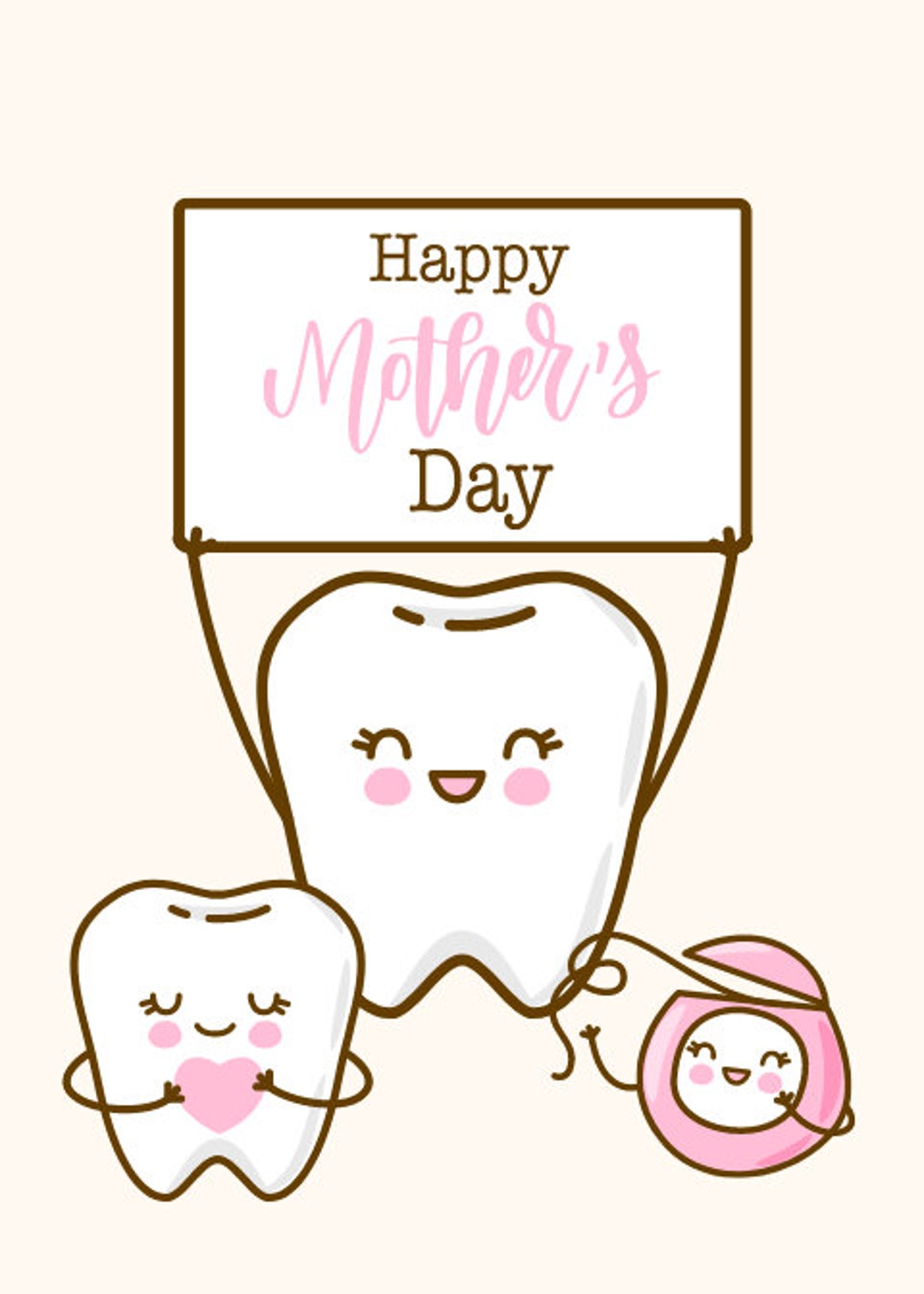 Happy Mother’s Day Printable Greeting Card Instant Download Print at ...