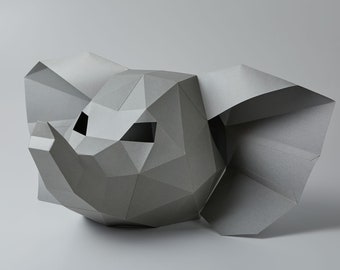3D Elephant Head Paper Mask