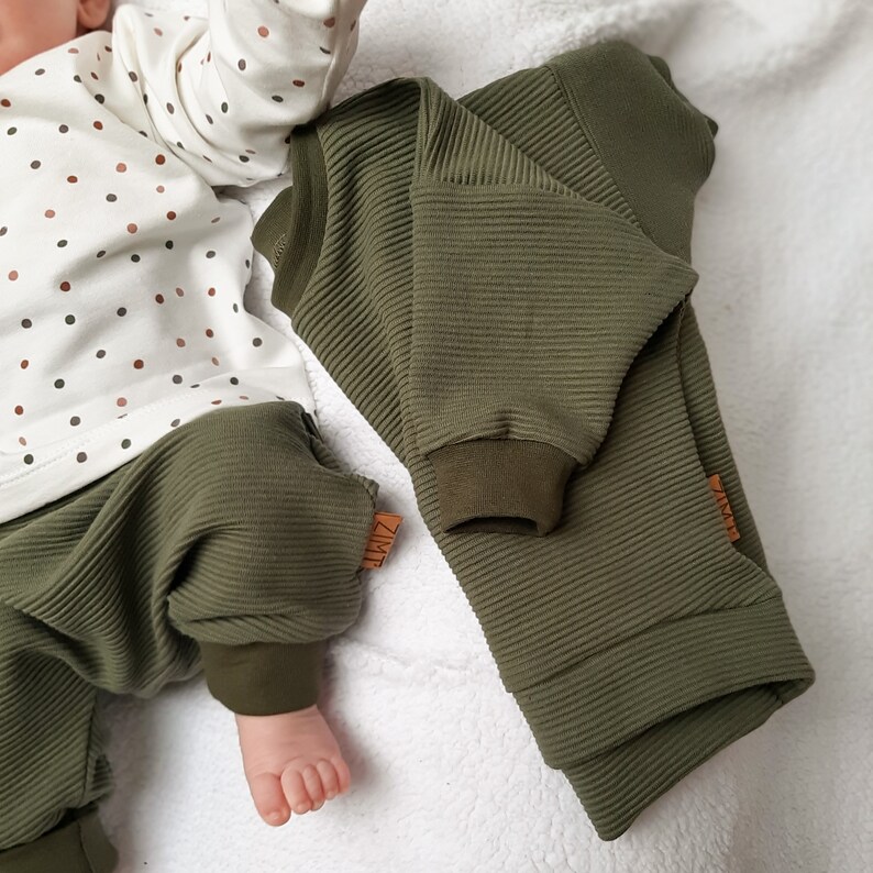 Pump pants Ribjersey fawn brown for babies and children image 5