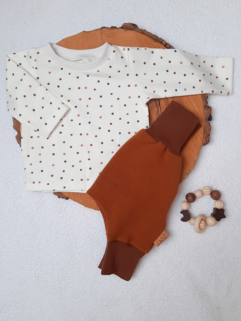 Pump pants Ribjersey fawn brown for babies and children image 8