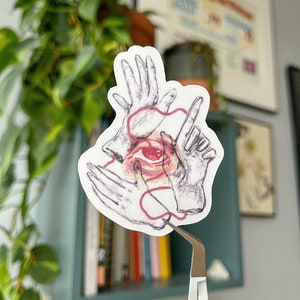 Seeing Hands Sticker