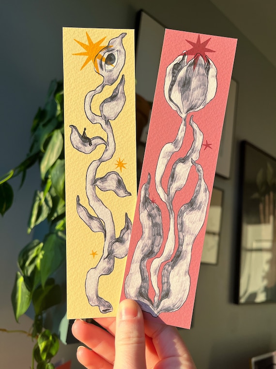 Blooming Tulips Bookmark | Whimsical Art Print