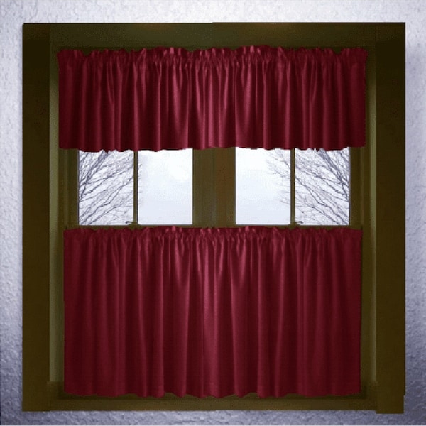 Cranberry Window Curtains - Etsy