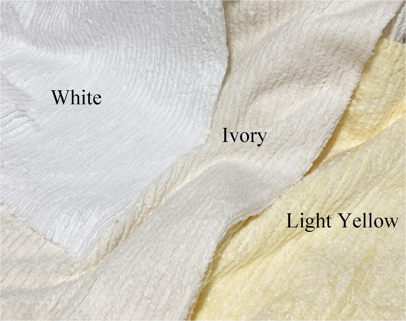 All Cotton Chenille Fabric by the Half Yard in Various Colors Etsy